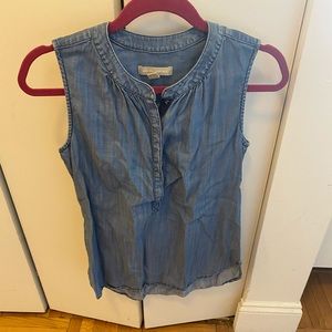 Denim tank blouse